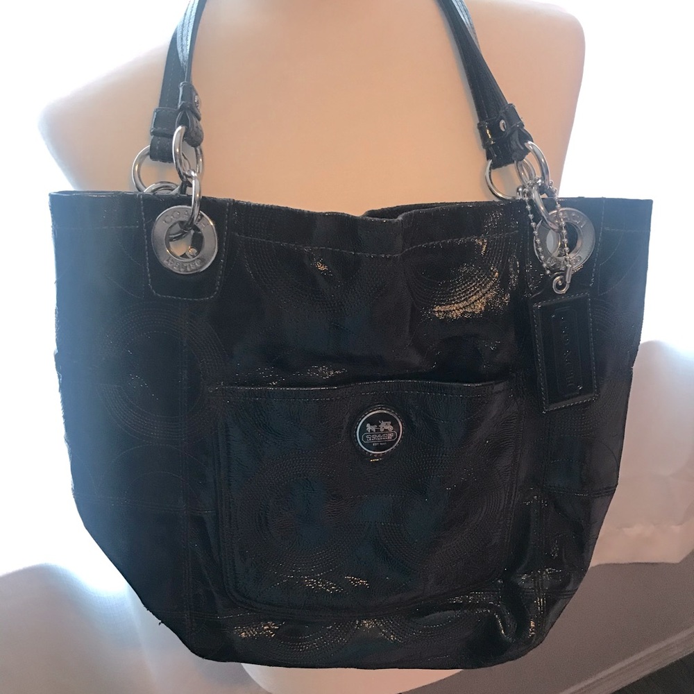 COACH~ Patent Leather Tote/Shoulder Bag